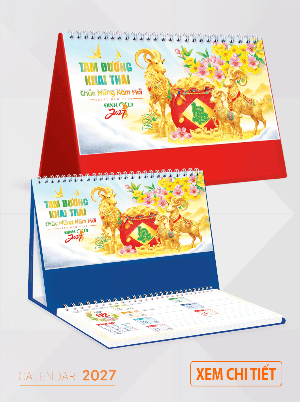 Mẫu lịch để bàn mã đáo thành công