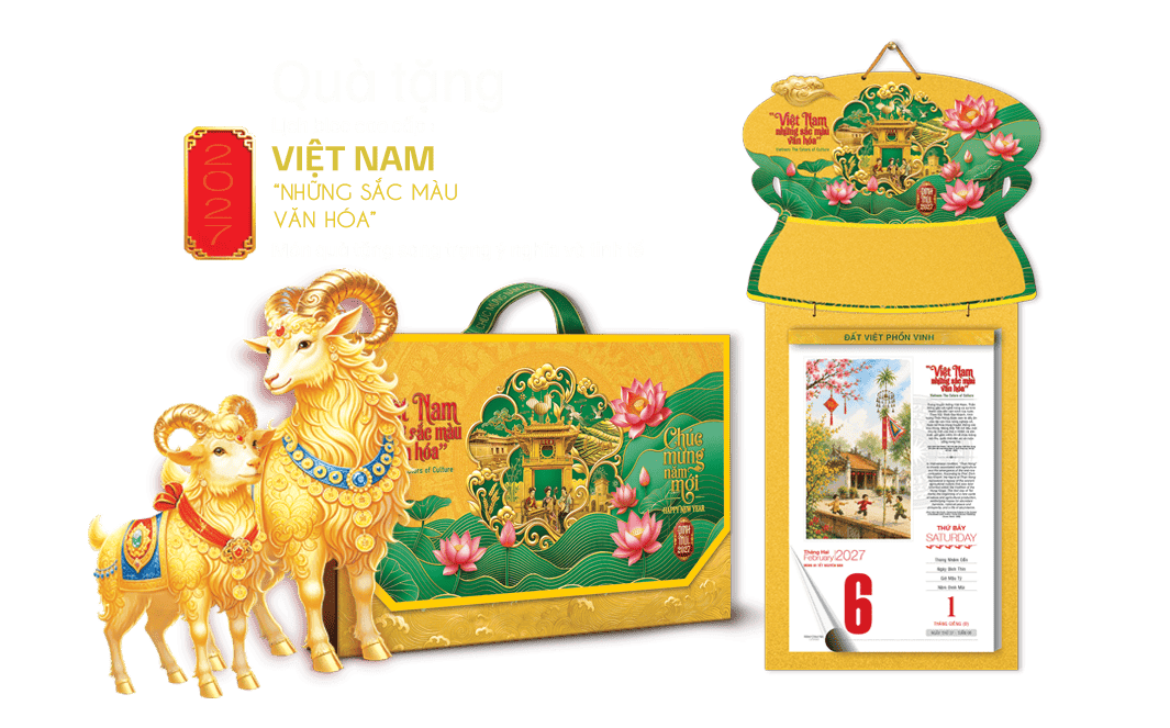 Mẫu lịch bloc viet nam văn hóa 2027