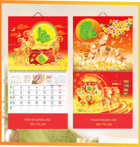 lịch treo tường 13 tờ