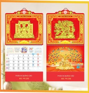 lịch treo tường 13 tờ