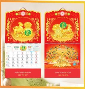 lịch treo tường 13 tờ