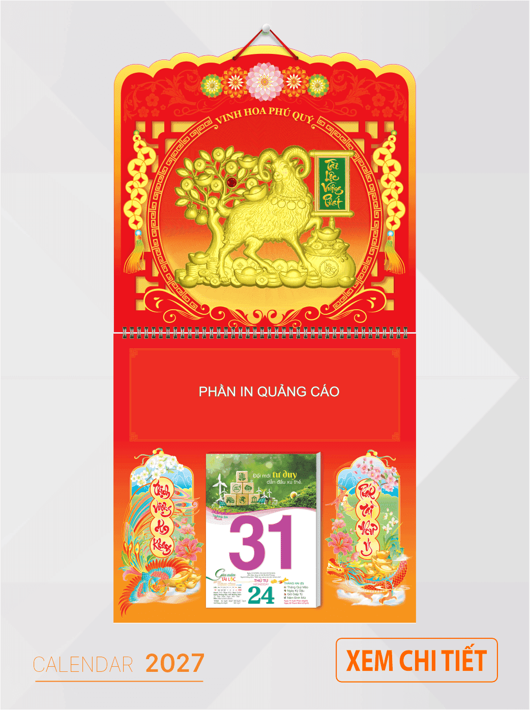 bìa lịch giá rẻ 2027