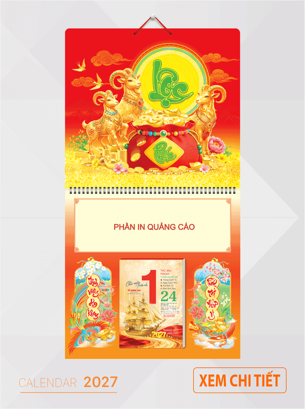 bìa lịch giá rẻ 2027